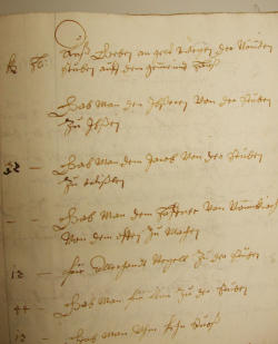 Rechnung aus dem Jahre 1712